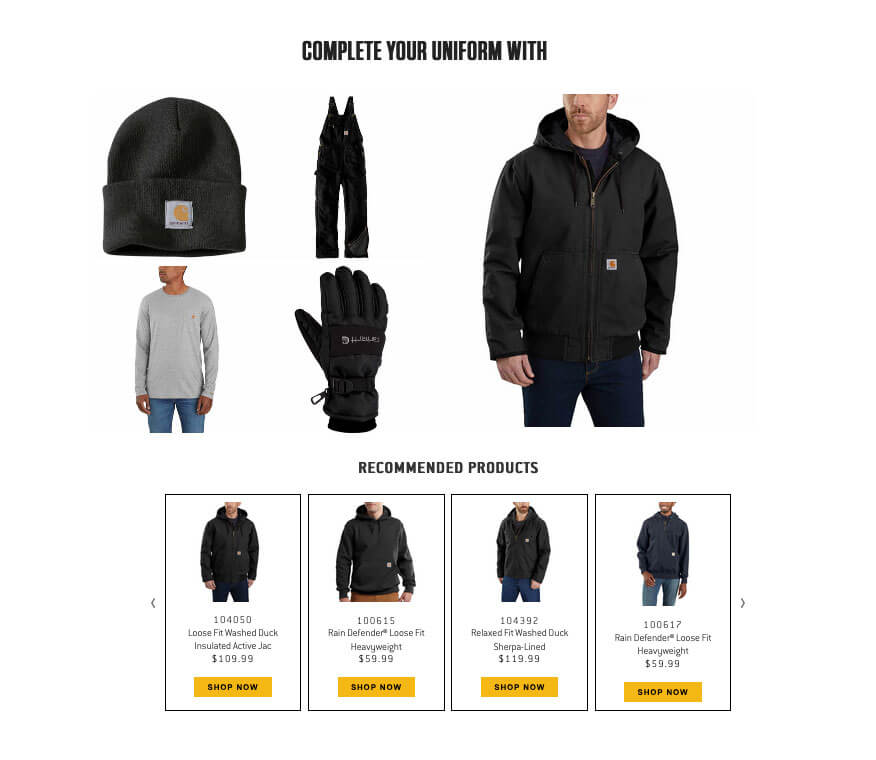 Carhartt product recommendations